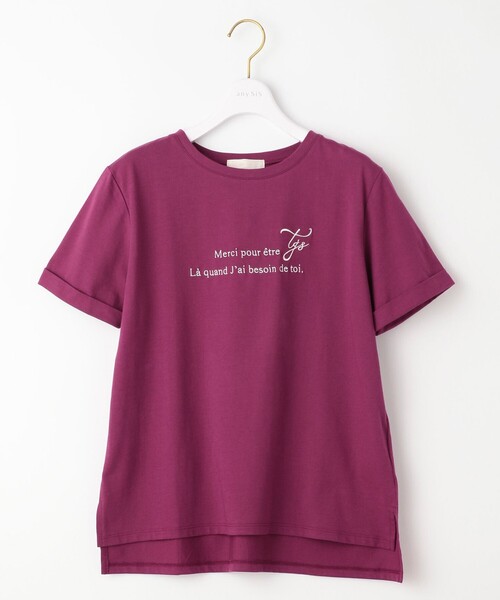 ANY SIS(エニィスィス)の「ロゴ刺繍 Tシャツ(Tシャツ/カットソー・レディース・グレー系/ワイン系/ホワイト系・2)」の20枚目の写真
