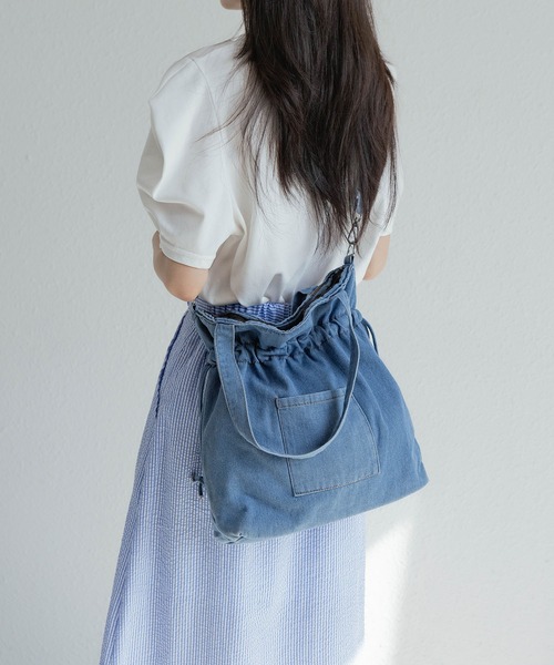 LA VORAGINE（ラ ヴォラジネ）の「デニム巾着2wayショルダー