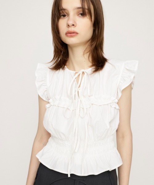ellie 2wayリボンロンパース white FREE ellie 2wayリボンロンパース white FREE