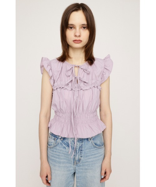 ellie 2way リボントップス 新品 ストレッチジャカード2WAYリボントップス／セットアップ対応