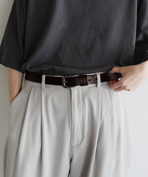 ASTRONOMY（アストロノミー）の「【長さ調節可能】牛革 ベーシック ベルト 28㎜（ベルト・メンズ・ブラック/ダークブラウン/キャメル・FREE）」の4枚目の写真