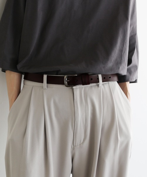 ASTRONOMY（アストロノミー）の「【長さ調節可能】牛革 ベーシック ベルト 28㎜（ベルト・メンズ・ブラック/ダークブラウン/キャメル・FREE）」の5枚目の写真