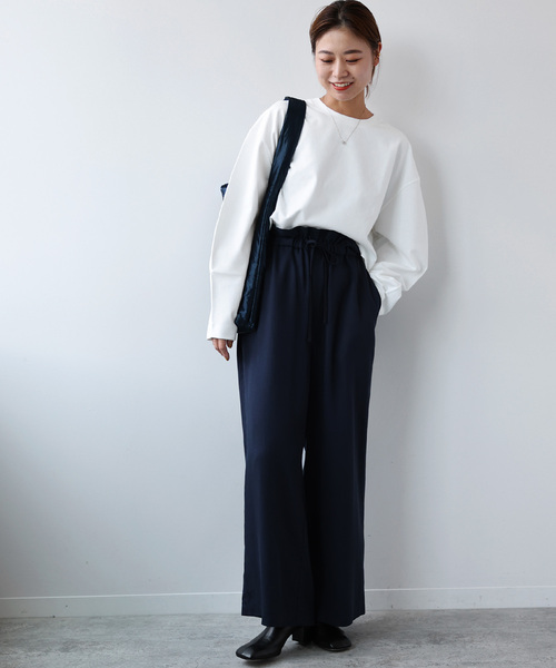 JOURNAL STANDARD relume（ジャーナルスタンダード　レリューム）の「《追加》ポンチクロップドプルオーバー（Tシャツ/カットソー・レディース・ブラック/ホワイト・FREE）」の11枚目の写真