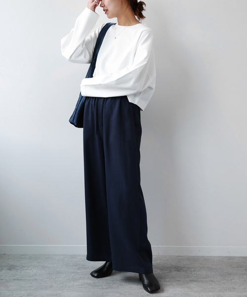 JOURNAL STANDARD relume（ジャーナルスタンダード　レリューム）の「《追加》ポンチクロップドプルオーバー（Tシャツ/カットソー・レディース・ブラック/ホワイト・FREE）」の12枚目の写真