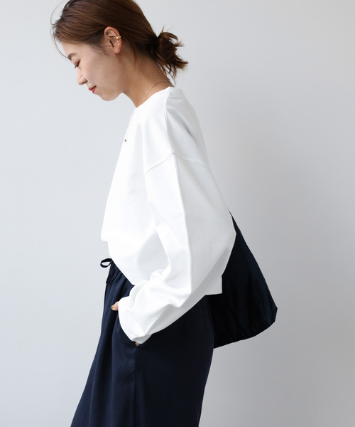 JOURNAL STANDARD relume（ジャーナルスタンダード　レリューム）の「《追加》ポンチクロップドプルオーバー（Tシャツ/カットソー・レディース・ブラック/ホワイト・FREE）」の19枚目の写真