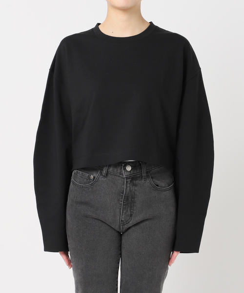 JOURNAL STANDARD relume（ジャーナルスタンダード　レリューム）の「《追加》ポンチクロップドプルオーバー（Tシャツ/カットソー・レディース・ブラック/ホワイト・FREE）」の21枚目の写真