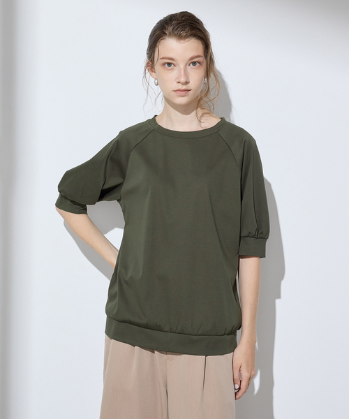 LE SOUK HOLIDAY(ルスークホリデー)の「クルーネックTシャツ(Tシャツ/カットソー・レディース・ブラック/オフホワイト/カーキ・M/L)」の13枚目の写真