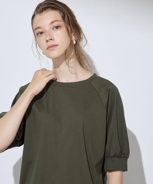LE SOUK HOLIDAY(ルスークホリデー)の「クルーネックTシャツ(Tシャツ/カットソー・レディース・ブラック/オフホワイト/カーキ・M/L)」の8枚目の写真