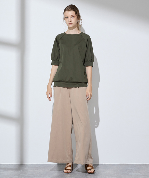 LE SOUK HOLIDAY(ルスークホリデー)の「クルーネックTシャツ(Tシャツ/カットソー・レディース・ブラック/オフホワイト/カーキ・M/L)」の6枚目の写真