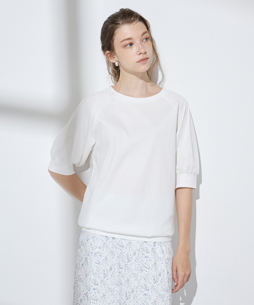 LE SOUK HOLIDAY(ルスークホリデー)の「クルーネックTシャツ(Tシャツ/カットソー・レディース・ブラック/オフホワイト/カーキ・M/L)」の4枚目の写真
