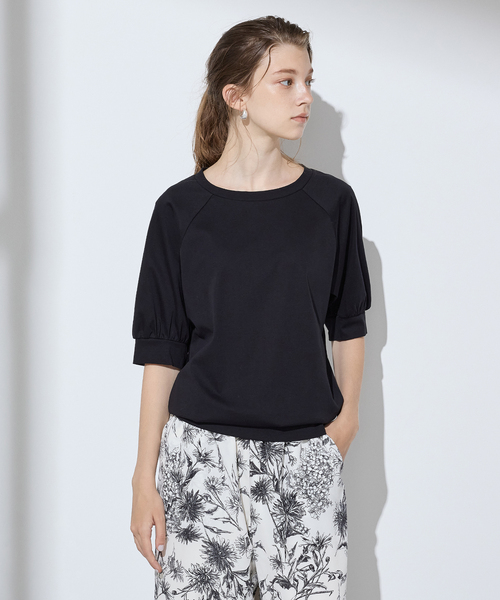 LE SOUK HOLIDAY(ルスークホリデー)の「クルーネックTシャツ(Tシャツ/カットソー・レディース・ブラック/オフホワイト/カーキ・M/L)」の17枚目の写真