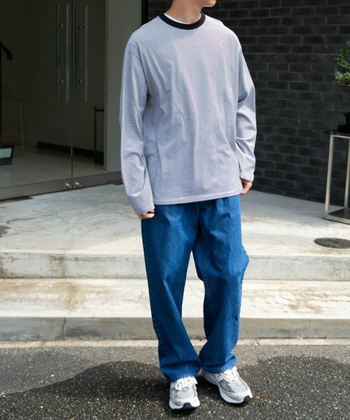 FORK&SPOON(フォークアンドスプーン)の「FORK&SPOON ボーダーロングスリーブTシャツ(Tシャツ/カットソー・メンズ・ブラック系その他/ブルー系その他/ホワイト系その他・4/5)」の8枚目の写真