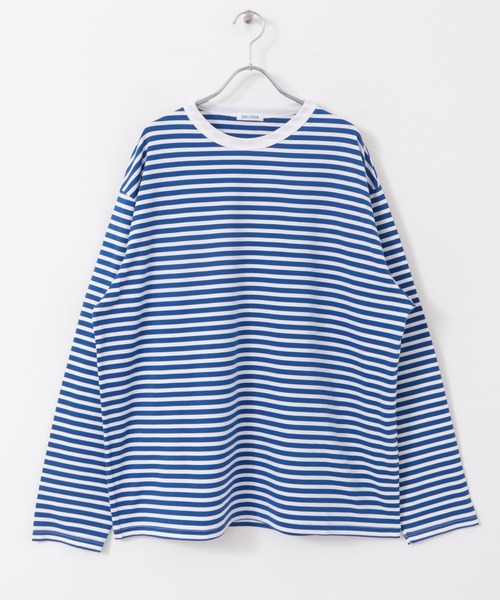 FORK&SPOON(フォークアンドスプーン)の「FORK&SPOON ボーダーロングスリーブTシャツ(Tシャツ/カットソー・メンズ・ブラック系その他/ブルー系その他/ホワイト系その他・4/5)」の9枚目の写真