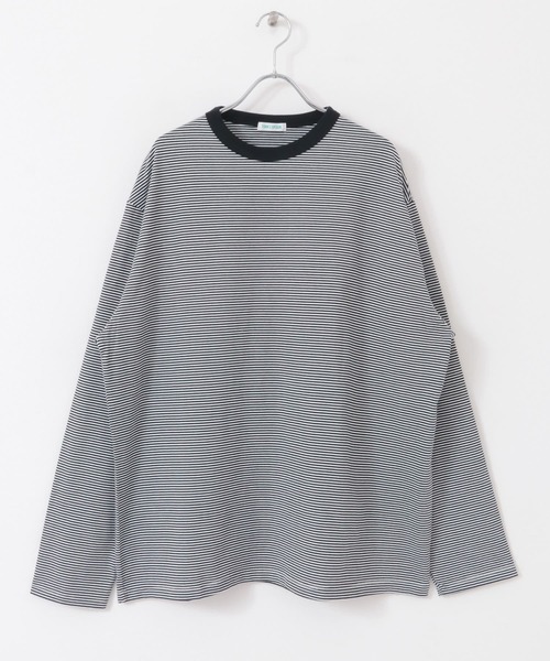 FORK&SPOON(フォークアンドスプーン)の「FORK&SPOON ボーダーロングスリーブTシャツ(Tシャツ/カットソー・メンズ・ブラック系その他/ブルー系その他/ホワイト系その他・4/5)」の11枚目の写真