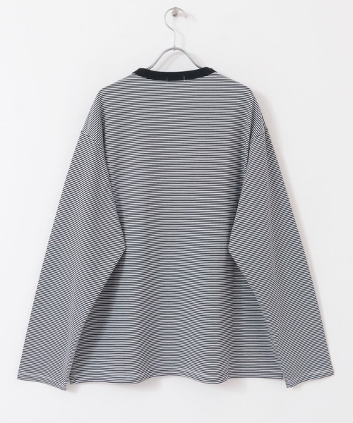 FORK&SPOON(フォークアンドスプーン)の「FORK&SPOON ボーダーロングスリーブTシャツ(Tシャツ/カットソー・メンズ・ブラック系その他/ブルー系その他/ホワイト系その他・4/5)」の12枚目の写真