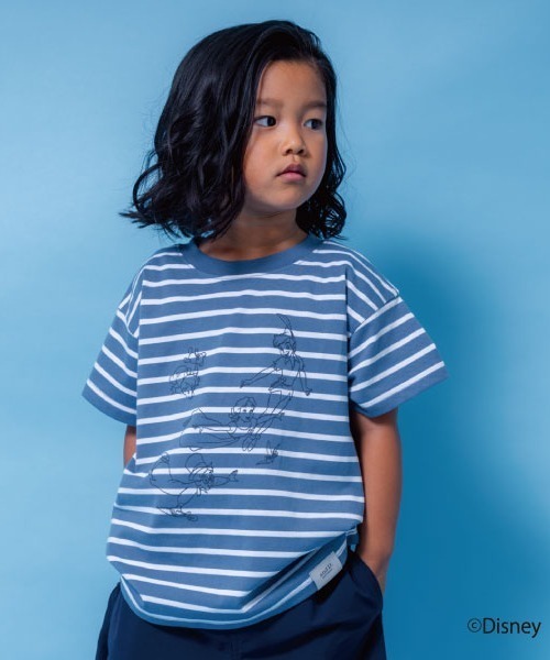 and D. petit main（アンドディープティマイン）の「【Disney】ピーター・パン/発砲プリント半袖Tシャツ（Tシャツ/カットソー・キッズ・ブルー/ベージュ・100cm/110cm/120cm/130cm/140cm/150cm）」の2枚目の写真