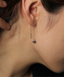 【ORLEAN】ハートモチーフチェーンピアス