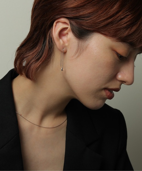 ORLEAN(オルレアン)の「【ORLEAN】ハートモチーフチェーンピアス(ピアス(両耳用)・レディース・シルバー/ゴールド・フリー)」の8枚目の写真