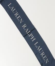 Ralph Lauren スカーフ ネイビー ゴールド エンブレム ロゴ シルク LAUREN RALPH LAUREN（ローレン ラルフ ローレン）の「プリント