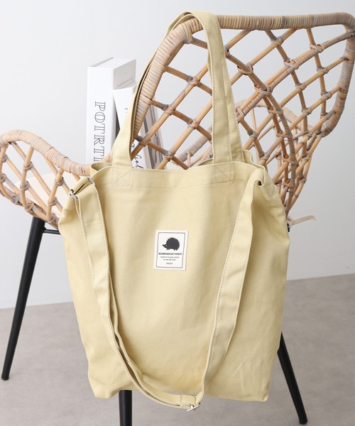 SCANDINAVIAN FOREST（スカンジナビアン・フォレスト）の「SCANDINAVIAN FOREST　キャンバストートBAG（トートバッグ・メンズ・ブラック/ナチュラル/ベージュ系その他/チャコール・F）」の2枚目の写真