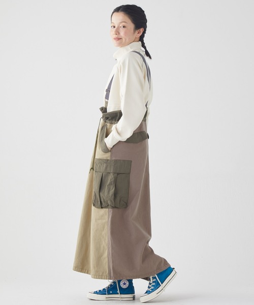 KRIFF MAYER Lady's Collection(クリフメイヤーレディースコレクション)の「ミリタリーサスペンダースカート(スカート・レディース・ブラック/カーキ/カラフル/ベージュ/ダークブルー・MEDIUM/LARGE)」の11枚目の写真