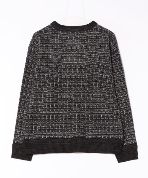 UNION STATION(ユニオンステーション)の「ツイードライクニットリラックスプルオーバー(ニット/セーター・メンズ・ネイビー/ホワイト/ブラック・M/L/LL)」の4枚目の写真