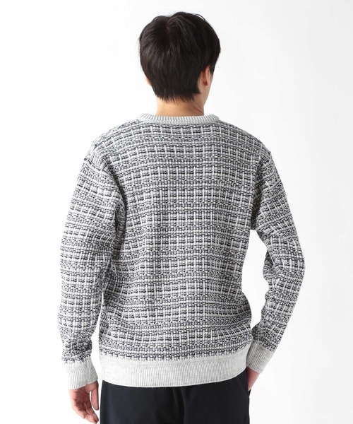 UNION STATION(ユニオンステーション)の「ツイードライクニットリラックスプルオーバー(ニット/セーター・メンズ・ネイビー/ホワイト/ブラック・M/L/LL)」の7枚目の写真