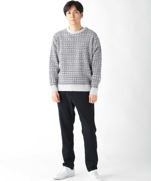 UNION STATION(ユニオンステーション)の「ツイードライクニットリラックスプルオーバー(ニット/セーター・メンズ・ネイビー/ホワイト/ブラック・M/L/LL)」の9枚目の写真