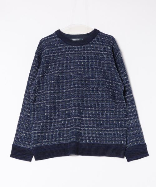 UNION STATION(ユニオンステーション)の「ツイードライクニットリラックスプルオーバー(ニット/セーター・メンズ・ネイビー/ホワイト/ブラック・M/L/LL)」の21枚目の写真