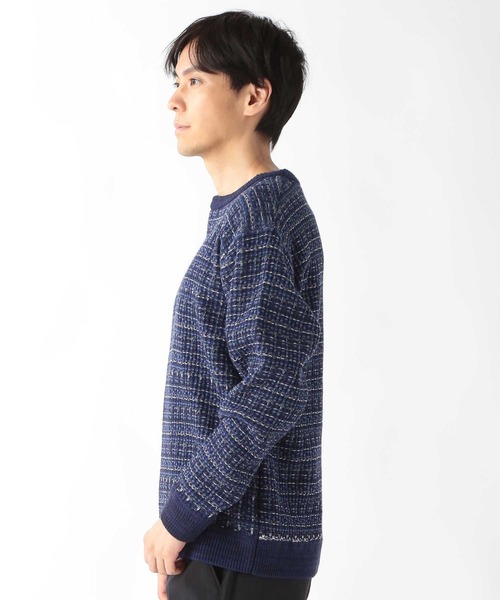 UNION STATION(ユニオンステーション)の「ツイードライクニットリラックスプルオーバー(ニット/セーター・メンズ・ネイビー/ホワイト/ブラック・M/L/LL)」の15枚目の写真