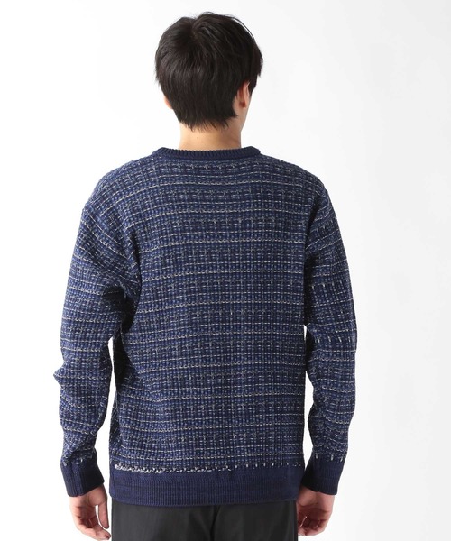 UNION STATION(ユニオンステーション)の「ツイードライクニットリラックスプルオーバー(ニット/セーター・メンズ・ネイビー/ホワイト/ブラック・M/L/LL)」の16枚目の写真