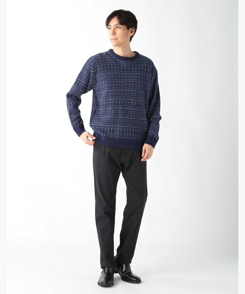 UNION STATION(ユニオンステーション)の「ツイードライクニットリラックスプルオーバー(ニット/セーター・メンズ・ネイビー/ホワイト/ブラック・M/L/LL)」の18枚目の写真