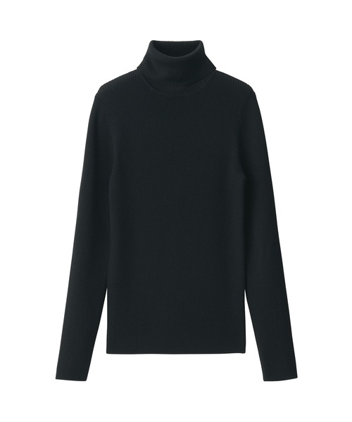 無印良品(ムジルシリョウヒン)の「婦人 洗えるウールハイゲージリブタートルネックセーター(ニット/セーター・レディース・ブラック/マスタード/オートミール/ダークグレー/オフホワイト/スモークピンク/ダークグリーン/レッド・M/S/XL/L)」の19枚目の写真