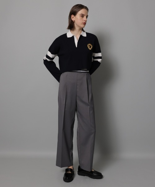 新品 カデュネ ラガーニット 紺 ネイビー　ポロシャツ CADUNE（カデュネ）の「ラガーシャツ（ニット/セーター）」 - WEAR