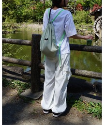 Jayne K（ジェーンケー）の「【Jayne K/ジェーン ケー】Y2Kスタイルシンプルシルエットシアーカラーナイロンナップザック（バックパック/リュック）」