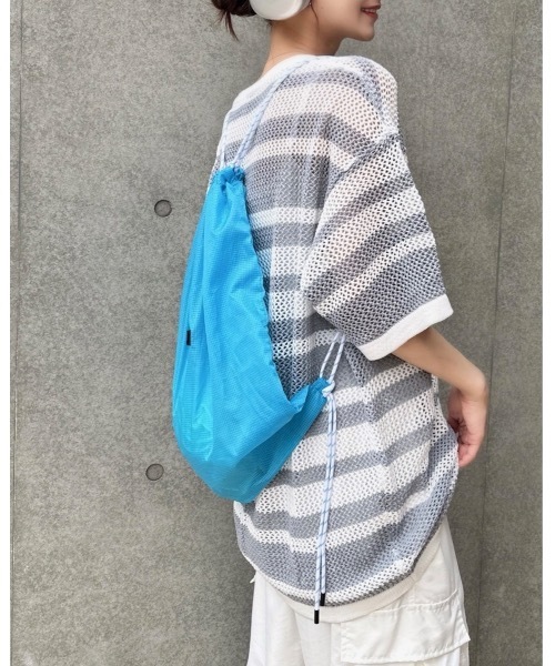 Jayne K(ジェーンケー)の「【Jayne K/ジェーン ケー】Y2Kスタイルシンプルシルエットシアーカラーナイロンナップザック(バックパック/リュック・レディース・ホワイト/ライム/ブルー/ライトグリーン/オレンジ/ライトブルー/オリーブ・FREE)」の18枚目の写真