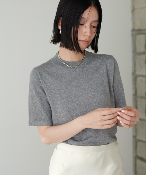 LARUTA(ラルータ)の「【LARUTA】シンプルラメニット(ニット/セーター・レディース・モカ/ライトベージュ/ブラック/チャコールグレー・FREE)」の13枚目の写真