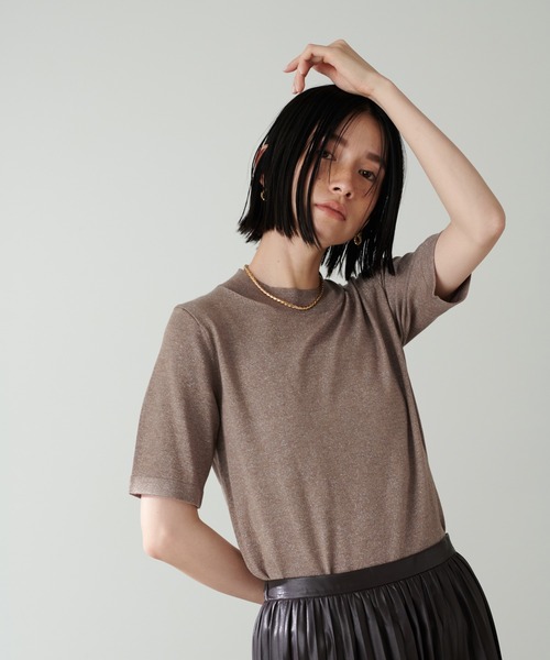 LARUTA(ラルータ)の「【LARUTA】シンプルラメニット(ニット/セーター・レディース・モカ/ライトベージュ/ブラック/チャコールグレー・FREE)」の21枚目の写真