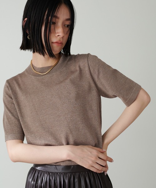 LARUTA(ラルータ)の「【LARUTA】シンプルラメニット(ニット/セーター・レディース・モカ/ライトベージュ/ブラック/チャコールグレー・FREE)」の19枚目の写真
