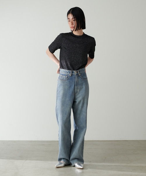 LARUTA(ラルータ)の「【LARUTA】シンプルラメニット(ニット/セーター・レディース・モカ/ライトベージュ/ブラック/チャコールグレー・FREE)」の7枚目の写真