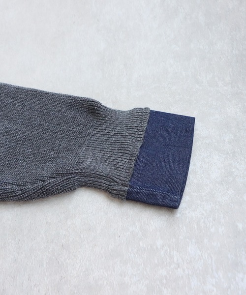 antiqua(アンティカ)の「異素材切り替えニット(ニット/セーター・レディース・グレー/ブラック・ONESIZE)」の19枚目の写真