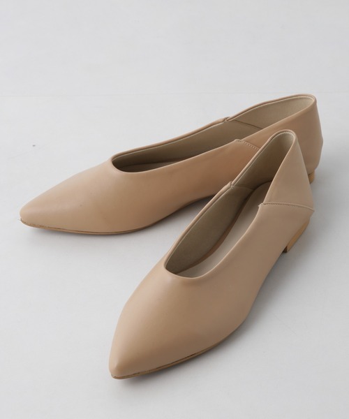 NANO universe(ナノユニバース)の「アーモンドトゥバレエシューズ(バレエシューズ・レディース・ベージュ/ブラック・38/37/36)」の3枚目の写真