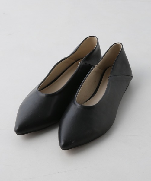 NANO universe(ナノユニバース)の「アーモンドトゥバレエシューズ(バレエシューズ・レディース・ベージュ/ブラック・38/37/36)」の7枚目の写真
