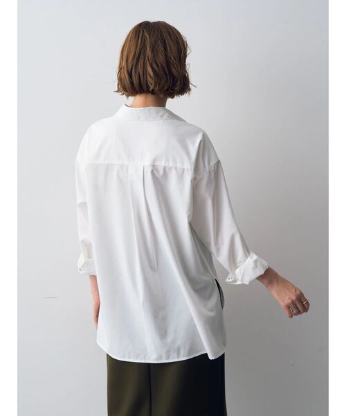 YECCA VECCA(イェッカヴェッカ)の「ロングシャツ(シャツ/ブラウス・レディース・オフホワイト/ブルー/ベージュ/ネイビー・FREE)」の12枚目の写真