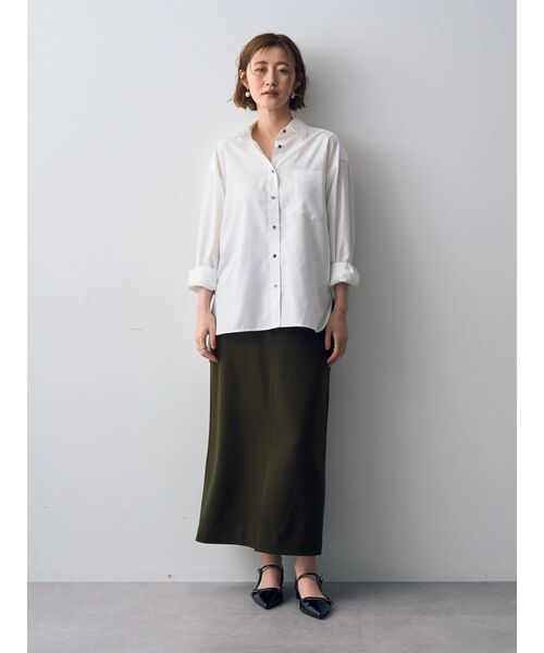 YECCA VECCA(イェッカヴェッカ)の「ロングシャツ(シャツ/ブラウス・レディース・オフホワイト/ブルー/ベージュ/ネイビー・FREE)」の11枚目の写真
