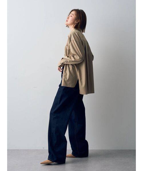 YECCA VECCA(イェッカヴェッカ)の「ロングシャツ(シャツ/ブラウス・レディース・オフホワイト/ブルー/ベージュ/ネイビー・FREE)」の22枚目の写真