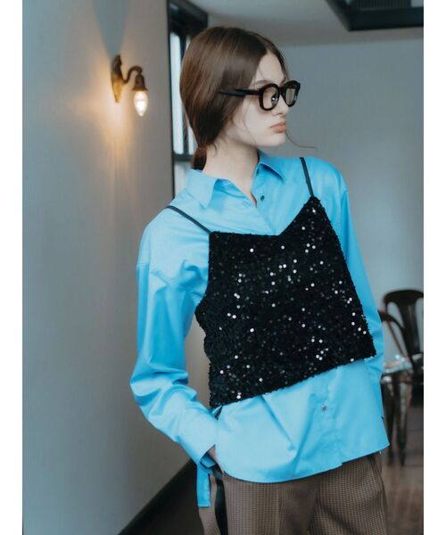 YECCA VECCA(イェッカヴェッカ)の「ロングシャツ(シャツ/ブラウス・レディース・オフホワイト/ブルー/ベージュ/ネイビー・FREE)」の20枚目の写真