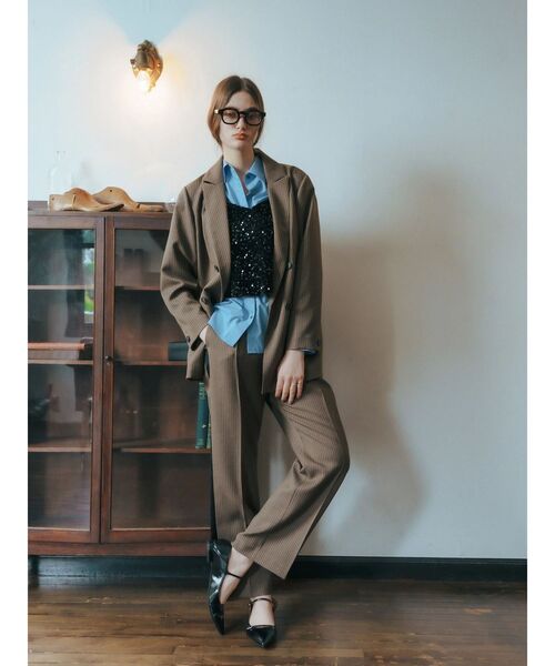 YECCA VECCA(イェッカヴェッカ)の「ロングシャツ(シャツ/ブラウス・レディース・オフホワイト/ブルー/ベージュ/ネイビー・FREE)」の16枚目の写真