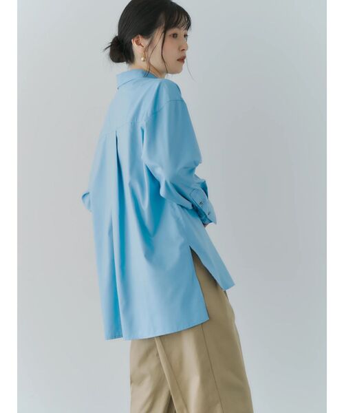 YECCA VECCA(イェッカヴェッカ)の「ロングシャツ(シャツ/ブラウス・レディース・オフホワイト/ブルー/ベージュ/ネイビー・FREE)」の14枚目の写真