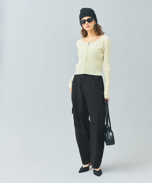 coca（coca）（コカ）の「カーブカーゴパンツ（カーゴパンツ・レディース・カーキ/ブラック・S/M/L）」の12枚目の写真